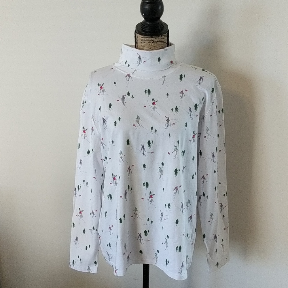 NEW Talbots skiers turtleneck ski white size XL